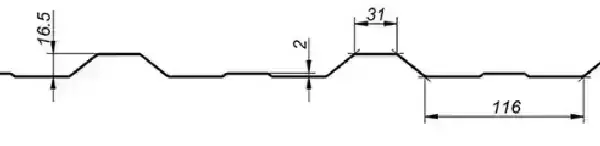 Blachotrapéz trapézový plech T18 plus š.1173 aluzinek 0,5 mm 1 m2