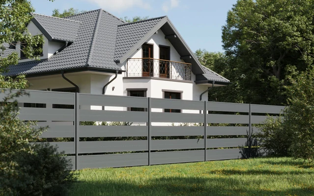 Ploty Hornval plotový panel s lamelami antracit 1500 x 2000