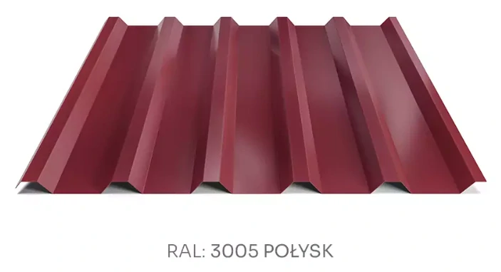 Trapézový plech Hornval T35 š.1092 PE lesk 0,5 mm červená 1 m2