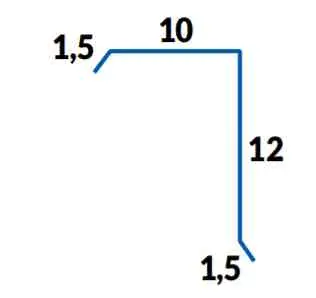 Blachotrapéz závětrná lišta horní 25 cm