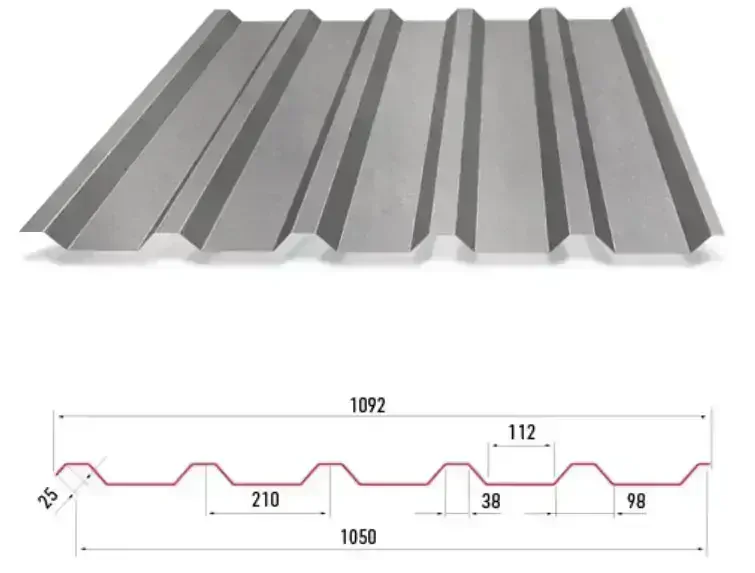Trapézový plech Hornval T35 PE lesk 0,5 mm