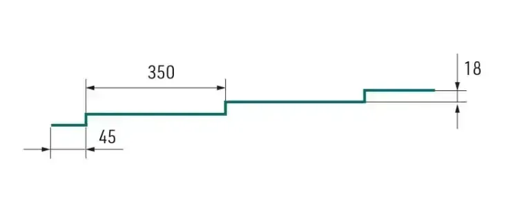 Plechová střešní krytina Hornval H3 20/350 PE lesk 0,5 mm