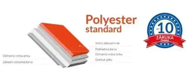 Blachotrapéz trapézový plech T18 plus PE 25 lesk 0,5 mm