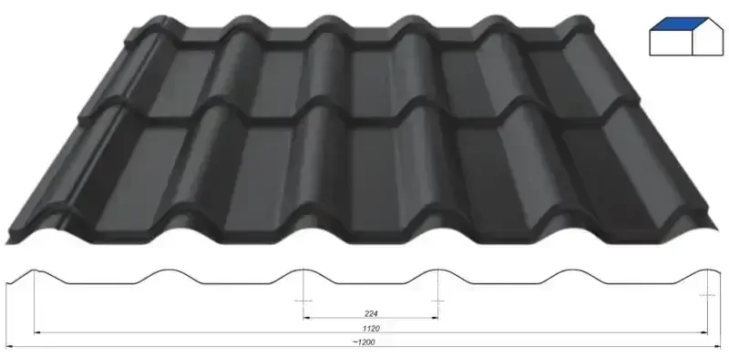 Hliníková střešní krytina Diament Eco Plus