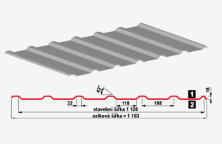 Satjam trapézový plech SAT18 NP Trend PE š. 1 146 mm AKCE