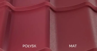 Plechová střešní krytina Hornval H4 š.1211 20/350 PE lesk 0,5 mm červená 1m2