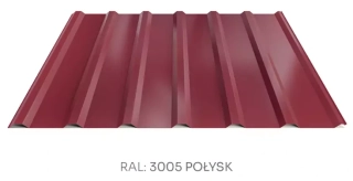 Hornval trapézový plech T18 PLUS š.1170 PE lesk 0,5 mm červená 1m2